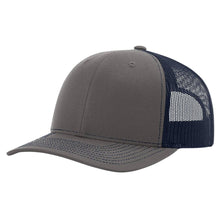 Load image into Gallery viewer, Richardson 112 Classic Premium Trucker Hat, Snapback Cap: Charcoal/White