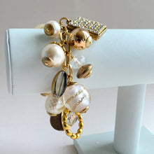 Load image into Gallery viewer, Classic Pearl Bauble Charm Bracelet