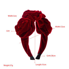 Load image into Gallery viewer, FASHIONABLE MULTI-LAYERED FLOWER HEADBAND_CWAHA1787: Red / (OS) 2