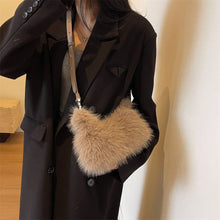 Load image into Gallery viewer, WINTER FAUX FOX FUR SINGLE SHOULDER PLUSH BAG_CWAB3943: Black / (OS) 1
