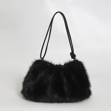 Load image into Gallery viewer, WINTER FASHIONABLE ALL-MATCH FUR PLUSH BAG_CWAB3918: Black / (OS) 1