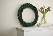 Load image into Gallery viewer, Woven Velvet Wreaths Entry Wall, Door Accent, Gift for : Small Emerald