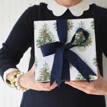 Load image into Gallery viewer, Coastal Christmas Tree Gift Wrap Sheets