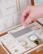 Load image into Gallery viewer, Denise PU leather jewelry box: Black