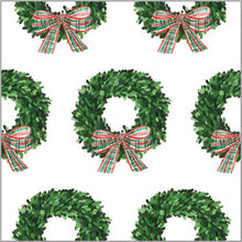 Load image into Gallery viewer, Wreath with Tartan Bow Gift Wrap Sheets