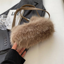 Load image into Gallery viewer, WINTER FAUX FOX FUR SINGLE SHOULDER PLUSH BAG_CWAB3943: KHAKI / (OS) 1