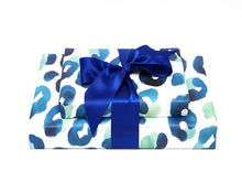 Load image into Gallery viewer, Blue Leopard Gift Wrap