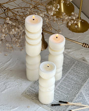 Load image into Gallery viewer, Trio Pillar Candle: Unscented / Set of 3