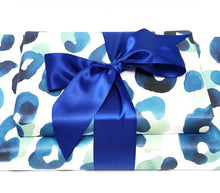 Load image into Gallery viewer, Blue Leopard Gift Wrap