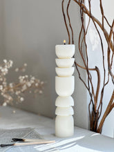 Load image into Gallery viewer, Trio Pillar Candle: Unscented / Set of 3