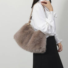 Load image into Gallery viewer, WINTER FASHIONABLE ALL-MATCH FUR PLUSH BAG_CWAB3918: COFFEE / (OS) 1
