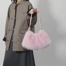 Load image into Gallery viewer, WINTER FASHIONABLE ALL-MATCH FUR PLUSH BAG_CWAB3918: COFFEE / (OS) 1