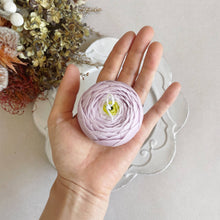 Load image into Gallery viewer, Handcrafted Lavender Scented Candles, Purple Ranunculus Candles, Decorative Candles, Cake Topper Floral Candles, Purple Flower Candles