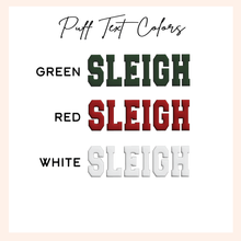 Load image into Gallery viewer, SLEIGH Christmas Holiday Fleece Crewneck Sweatshirt : Red / Green / XL