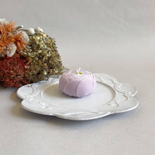 Load image into Gallery viewer, Handcrafted Lavender Scented Candles, Purple Ranunculus Candles, Decorative Candles, Cake Topper Floral Candles, Purple Flower Candles
