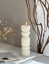 Load image into Gallery viewer, Trio Pillar Candle: Unscented / Set of 3