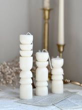 Load image into Gallery viewer, Trio Pillar Candle: Unscented / Set of 3