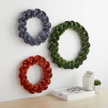 Load image into Gallery viewer, Woven Velvet Wreaths Entry Wall, Door Accent, Gift for : Small Olive