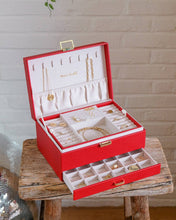 Load image into Gallery viewer, Denise PU leather jewelry box: Green