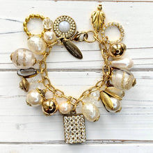 Load image into Gallery viewer, Classic Pearl Bauble Charm Bracelet