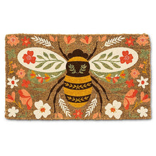 Load image into Gallery viewer, Floral Bee Doormat - 18x30"L