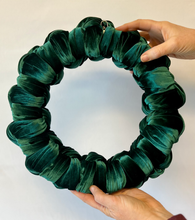 Load image into Gallery viewer, Woven Velvet Wreaths Entry Wall, Door Accent, Gift for : Small Emerald