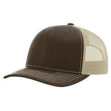 Load image into Gallery viewer, Richardson 112 Classic Premium Trucker Hat, Snapback Cap: Brown/Khaki