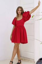 Load image into Gallery viewer, Strawberry Fields Puff Sleeve Mini - Red