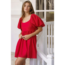Load image into Gallery viewer, Strawberry Fields Puff Sleeve Mini - Red