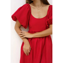 Load image into Gallery viewer, Strawberry Fields Puff Sleeve Mini - Red