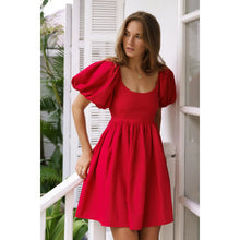 Load image into Gallery viewer, Strawberry Fields Puff Sleeve Mini - Red