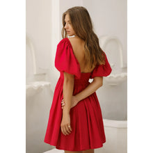 Load image into Gallery viewer, Strawberry Fields Puff Sleeve Mini - Red
