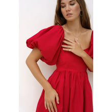 Load image into Gallery viewer, Strawberry Fields Puff Sleeve Mini - Red
