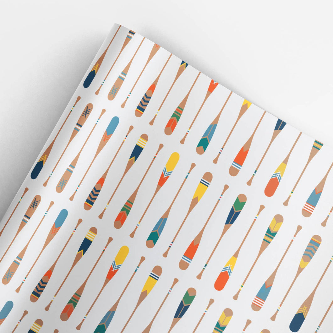 Paddles Gift Wrap Roll (3 sheets/roll)