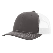 Load image into Gallery viewer, Richardson 112 Classic Premium Trucker Hat, Snapback Cap: Charcoal/White
