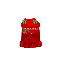 Load image into Gallery viewer, Dear Santa- Dog Dress: Red / XL

