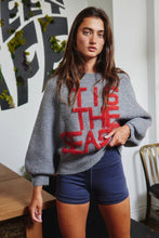 Load image into Gallery viewer, IT2389 &#39;THIS THE SEASON &amp; L&#39;AMOUR&#39; Lettering Sweater: CHARCOAL / S-M-L (2-2-2)
