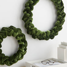 Load image into Gallery viewer, Woven Velvet Wreaths Entry Wall, Door Accent, Gift for : Small Burgundy
