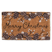 Load image into Gallery viewer, Pinecone Merry Christmas Doormat-18x30&quot;L
