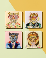 Load image into Gallery viewer, Big Cats (Set of 4) Coasters
