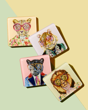 Load image into Gallery viewer, Big Cats (Set of 4) Coasters
