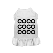 Load image into Gallery viewer, COCO Super Soft Poly/Cotton Dog Dress with Ruffle: WHITE / L / DRESS
