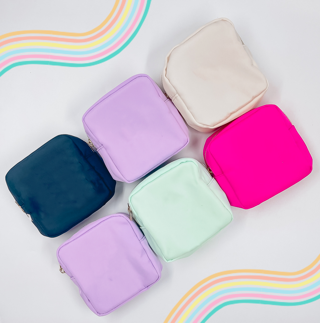 Nylon Pouch, Mini Nylon Pouch, Nylon Bag: Nude