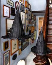 Load image into Gallery viewer, HAL1207 - Faux Wicker Witch Hat - 15&quot;
