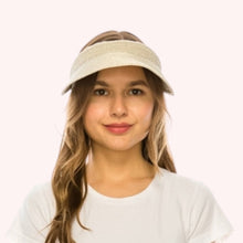 Load image into Gallery viewer, Comfort Clip Straw Visor – Available in Many Colors!: Baby Blue
