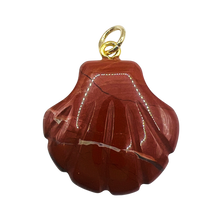 Load image into Gallery viewer, Semi-precious Pendants: Red Agate Shell
