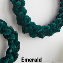 Load image into Gallery viewer, Woven Velvet Wreaths Entry Wall, Door Accent, Gift for : Small Emerald
