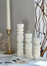 Load image into Gallery viewer, Trio Pillar Candle: Unscented / Set of 3
