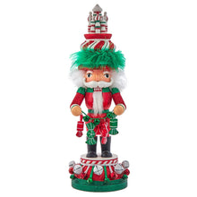 Load image into Gallery viewer, 15&quot;R/W/Gr Candy Tower Hat Nutcrackr
