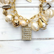 Load image into Gallery viewer, Classic Pearl Bauble Charm Bracelet
